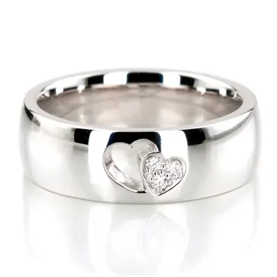 Hearts In Love Diamond Wedding Ring Set - view 4 of 4