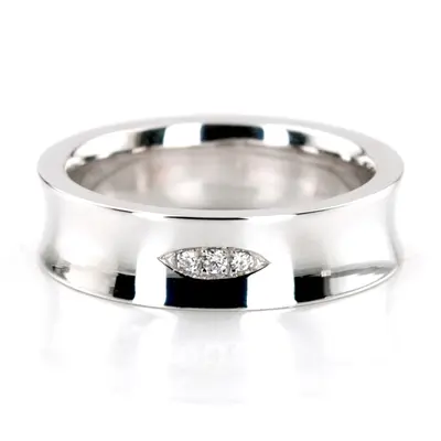 Spark Eye Diamond Wedding Band Set - view 4 of 4