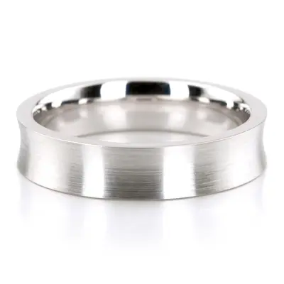 Concave Three Row Diamond Wedding Band - view 3 of 4