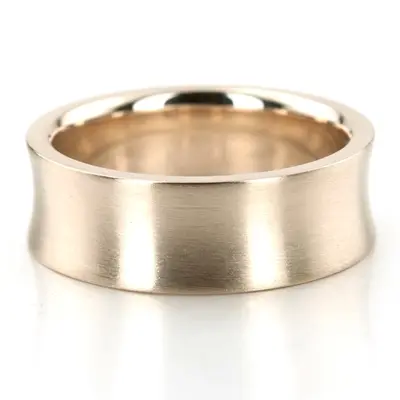Channel Set Concave Diamond Wedding Band - view 3 of 4