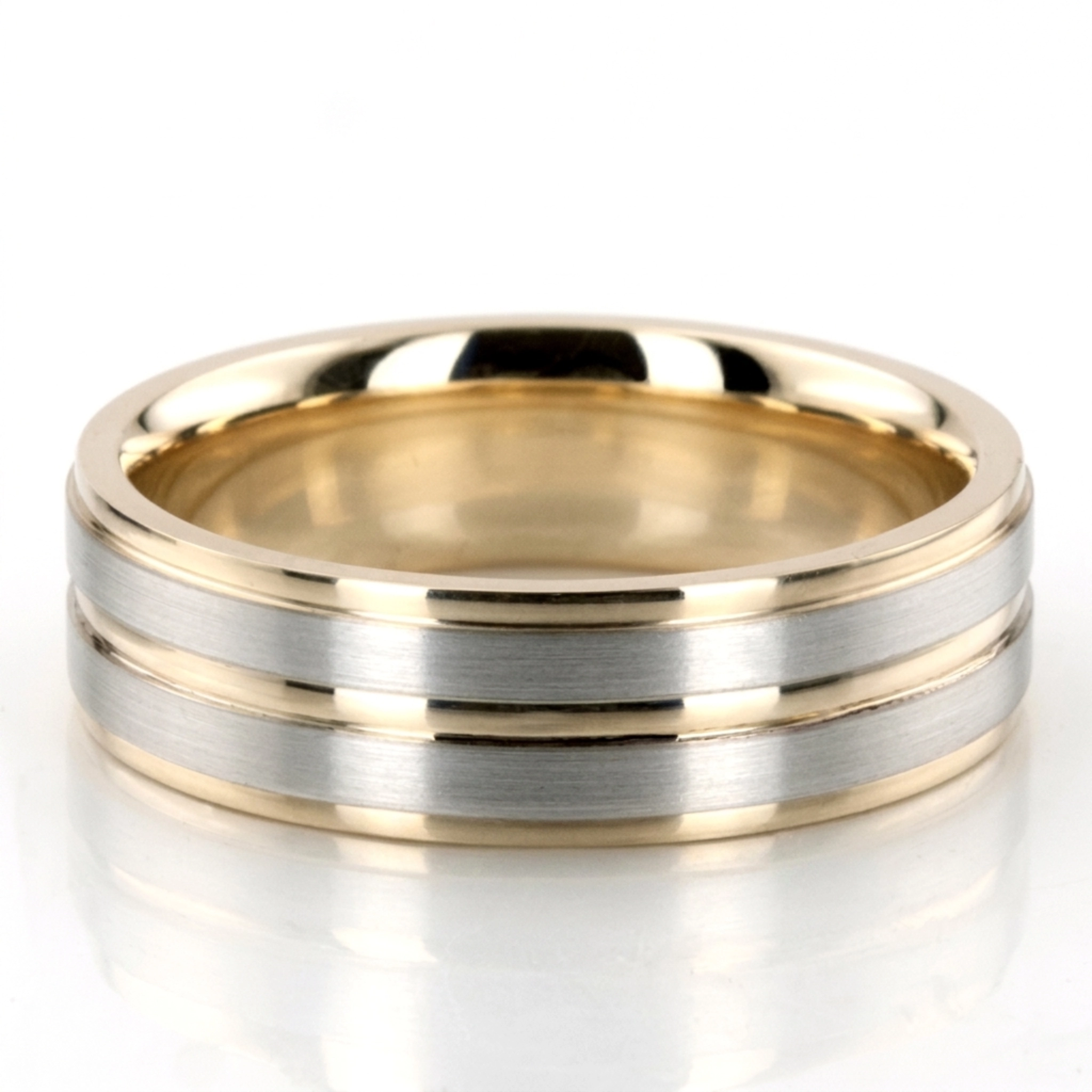 14K basic-carved-wedding-ring-set - alternate view 4