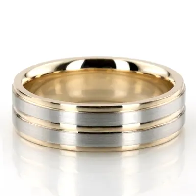 Elegant Parallel Cut Diamond Cut Wedding Ring Set - view 4 of 4