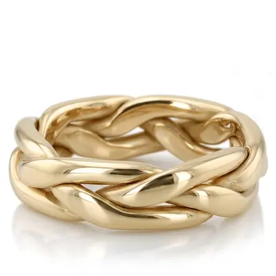 Traditional Braided Wedding Ring - view 3 of 8