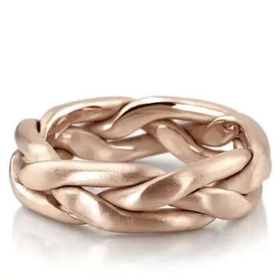 Traditional Braided Wedding Ring - view 2 of 8