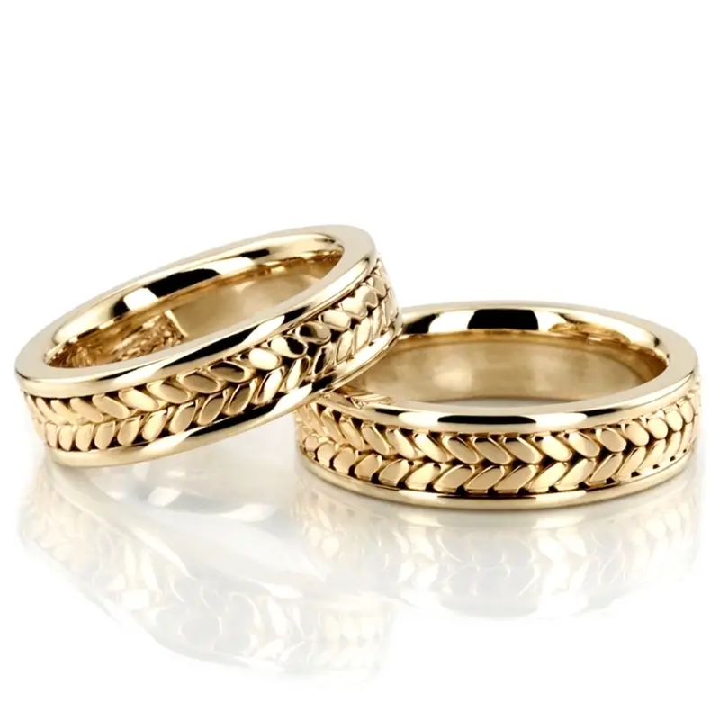 10K hand-made-wedding-band-set - alternate view 3