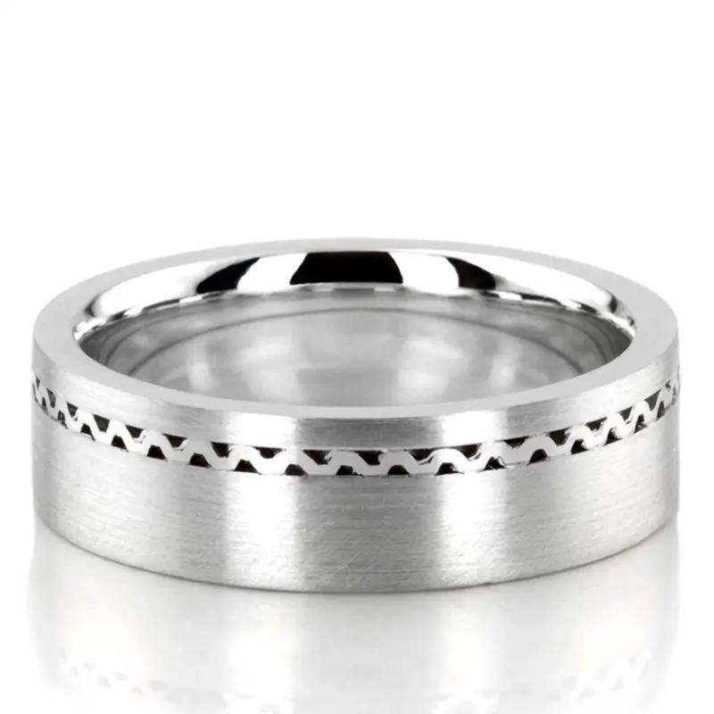 plat Wave-Motif-Wedding-Band-Set - alternate view 5
