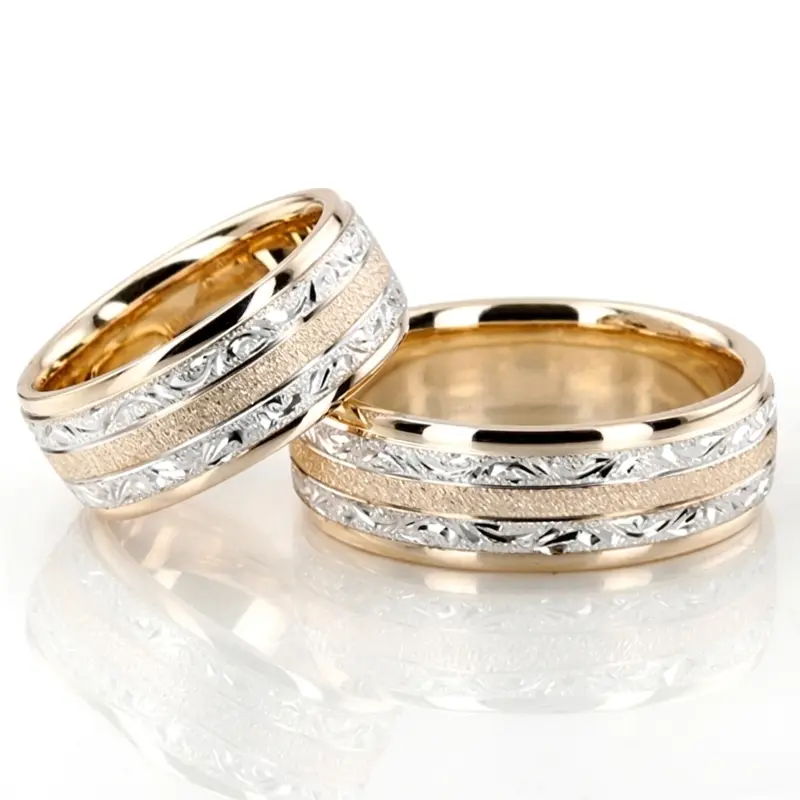 plat Exclusive-Floral-Design-Wedding-Band - main view