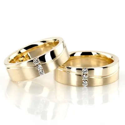 Wave Motif Diamond Wedding Band Set  - view 2 of 2