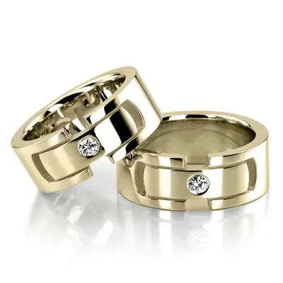Refined Diamond Wedding Ring Set - view 2 of 2