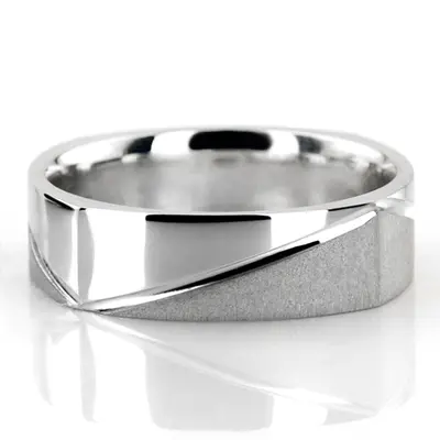 Symmetrical Four Sided Fancy Carved Wedding Ring Set - view 3 of 3