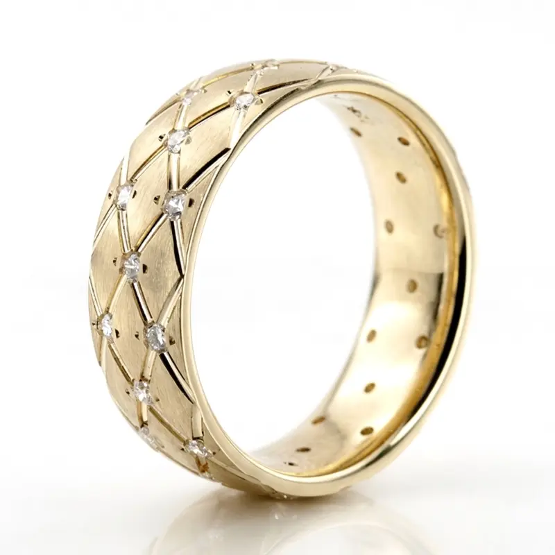 10K Unique-Diamond-Wedding-Ring-Set - alternate view 3