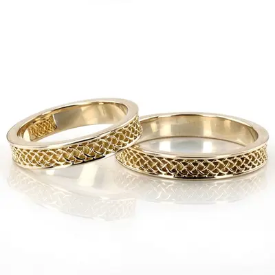 Celtic Knot Wedding Band Set - view 1 of 2