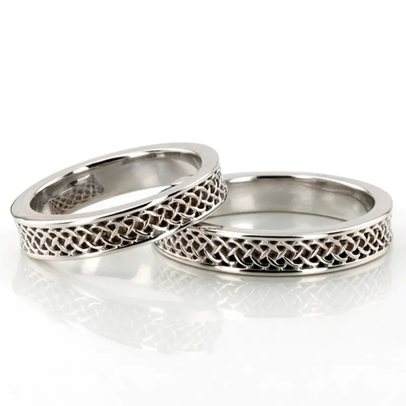 14K Celtic-Knot-Wedding-Band-Set - alternate view 2