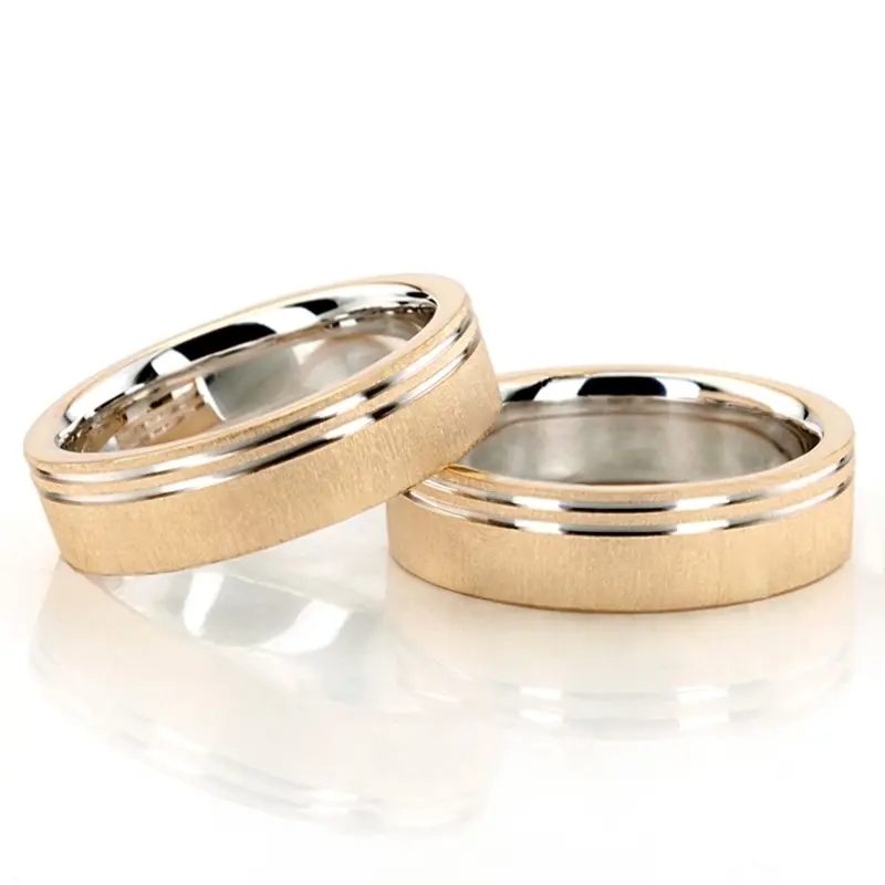 10K Modern-Parallel-Cut-His-Hers-Wedding-Ring - alternate view 3