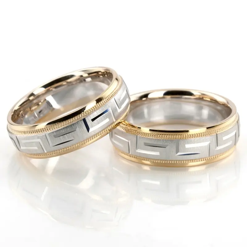14K Greek-Key-Designer-His-And-Hers-Set - alternate view 3