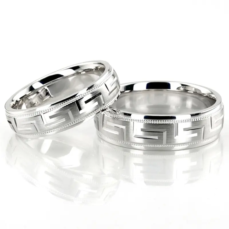 14K Greek-Key-Designer-His-And-Hers-Set - alternate view 2