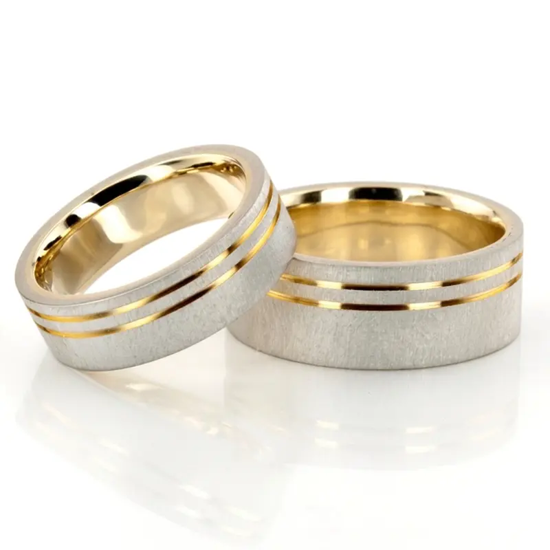 10K Modern-Parallel-Cut-His-Hers-Wedding-Ring - main view