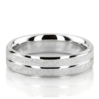 Stylish Carved Design Wedding Ring Set - view 3 of 3