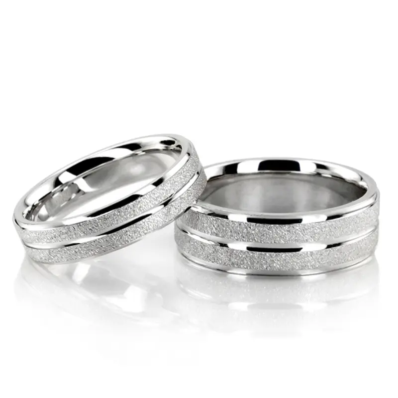 14K Stylish-Carved-Design-Wedding-Ring-Set - main view