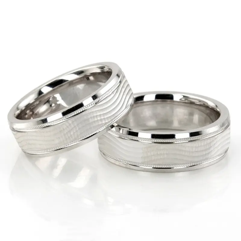 10K Carved-Design-Wedding-Ring-Set - main view