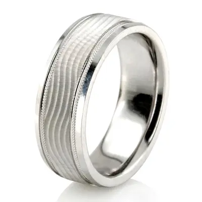 Carved Design Wedding Ring Set - view 4 of 4