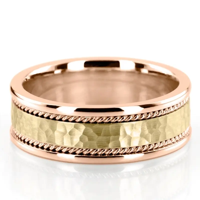 10K Hammered-Handmade-Wedding-Band - alternate view 4
