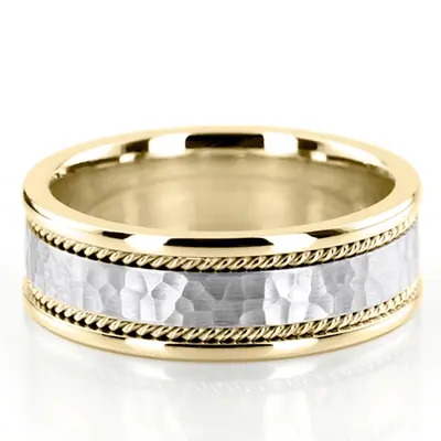 Hammered Handmade Wedding Band - view 3 of 4