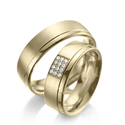Pave Set Diamond Wedding Ring Set - view 2 of 5