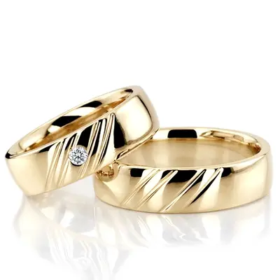 Basic Diamond Wedding Band Set - view 4 of 4