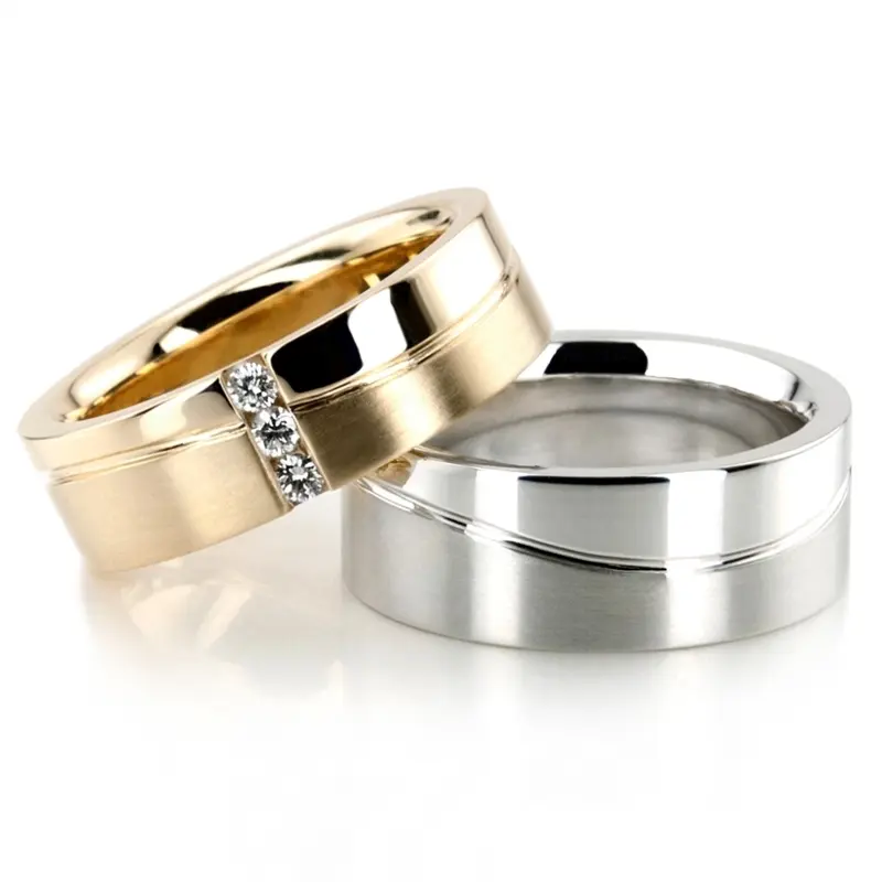 14K Wave-Design-Diamond-Wedding-Ring-Set - main view