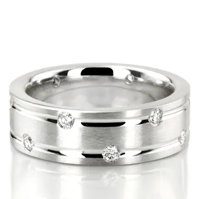Diamond Classic Round Wedding Band Set - view 3 of 3