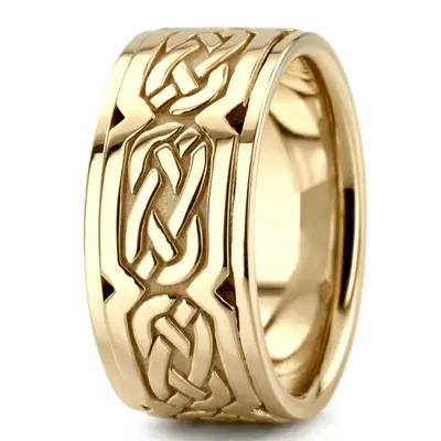 Sturdy Celtic Wedding Ring  - view 6 of 6
