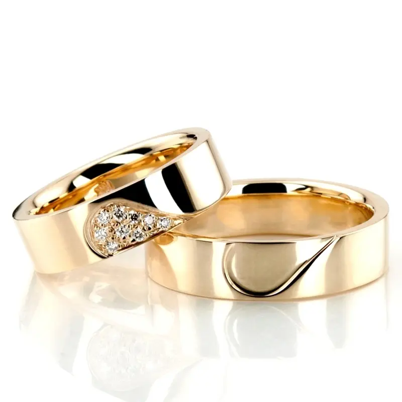 10K heart-pieces-wedding-ring-set - alternate view 3
