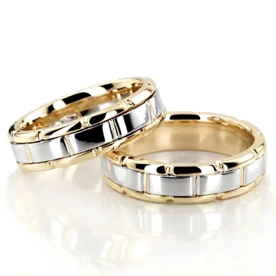 Rolex Style His and Hers Wedding Bands - view 4 of 4