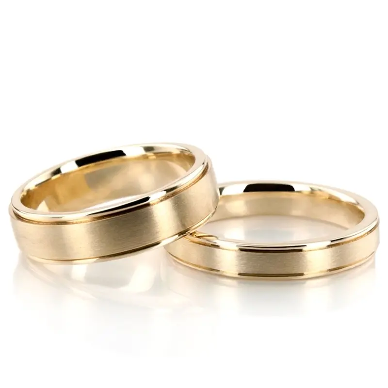plat carved_design_wedding_ring_set - alternate view 2