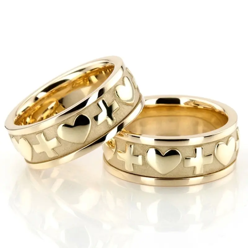 10K christian_wedding_ring_set - main view