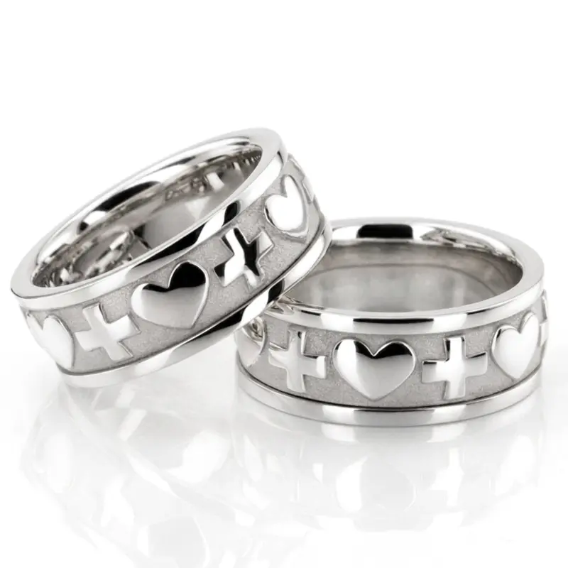 10K christian_wedding_ring_set - alternate view 3