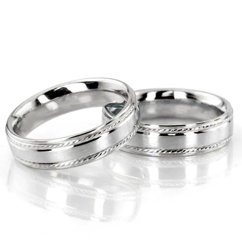 10K step_edge_wedding_band_set - alternate view 2