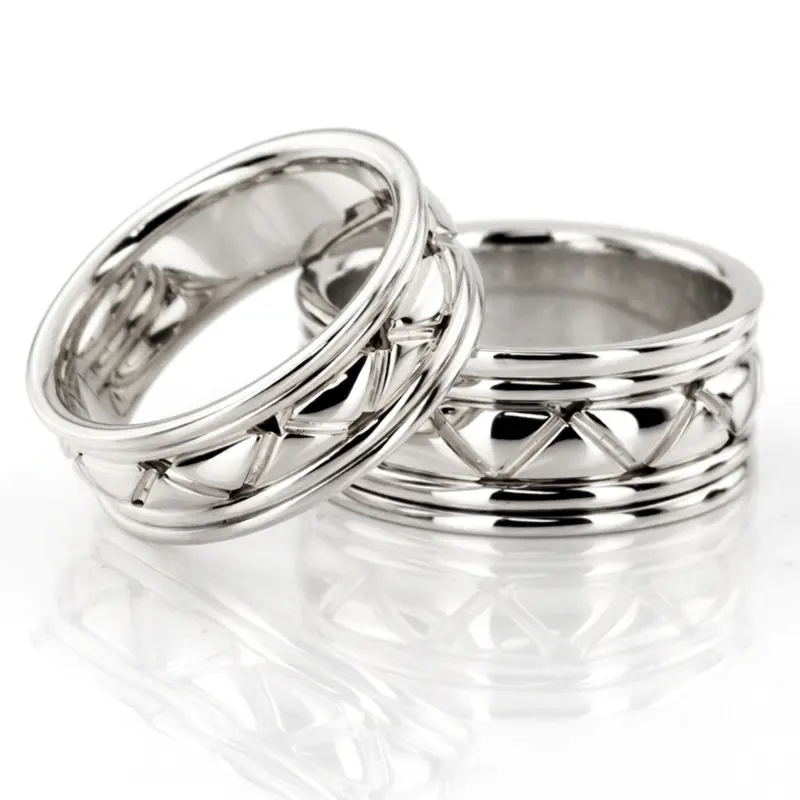 14K handmade_wedding_ring_set - alternate view 2