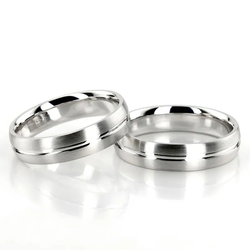 14K convex_wedding_ring_set - alternate view 2