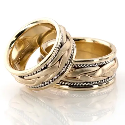 Hand Braided Wedding Band Set - view 3 of 3