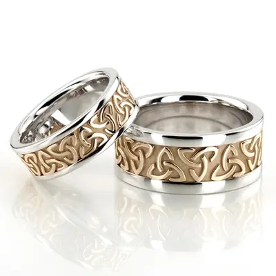 Celtic Knot Wedding Ring Set - view 3 of 4