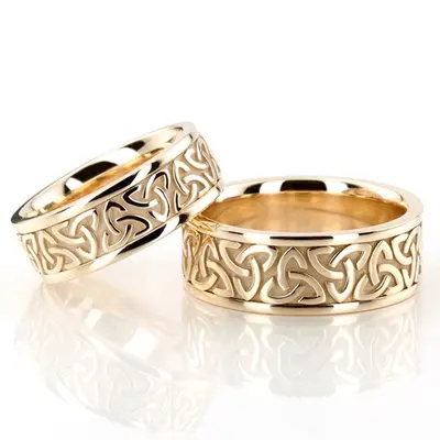 Celtic Knot Wedding Ring Set - view 1 of 4