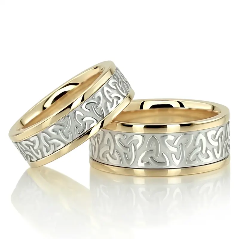 10K knot_celtic_wedding_ring_set - alternate view 2