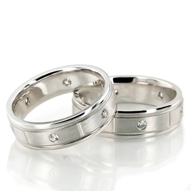 14K classic_diamond_wedding_ring_set - alternate view 2