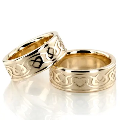 Celtic Heart Wedding Band Set - view 1 of 3