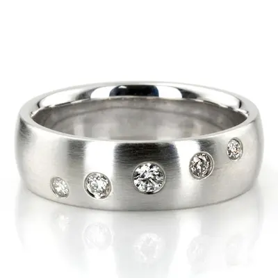 Low Dome Diamond Wedding Ring Set - view 2 of 3