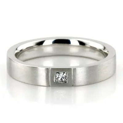 Princess Cut Diamond Wedding Band Set - view 3 of 3