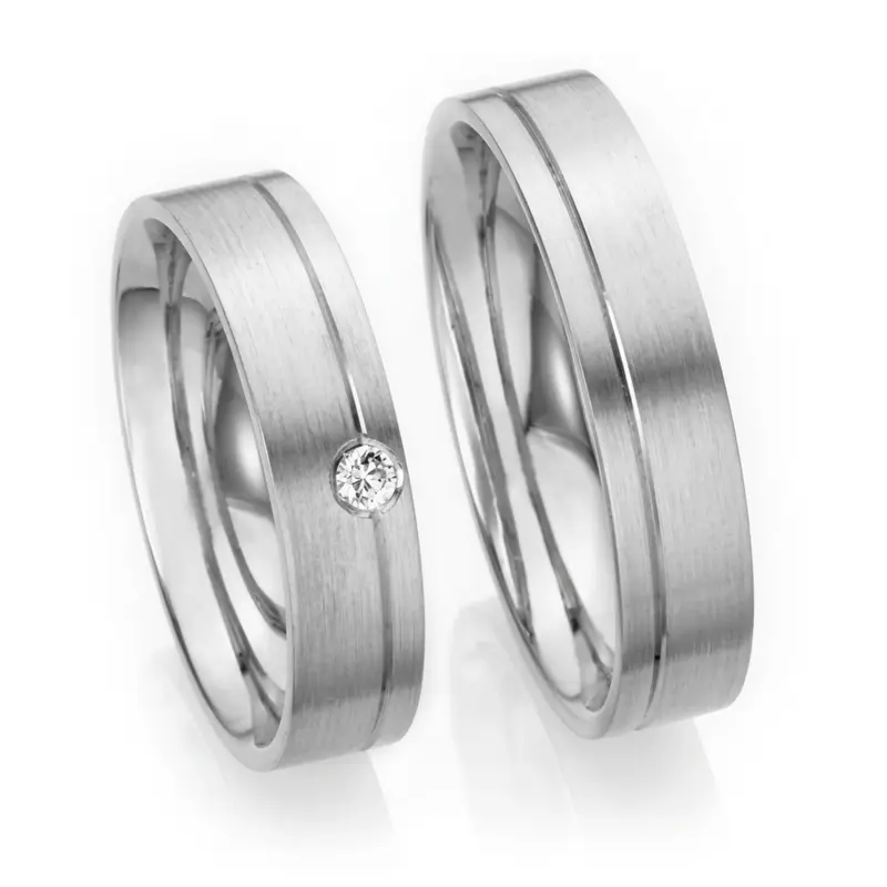 14K basic-design-diamond-wedding-bands - main view