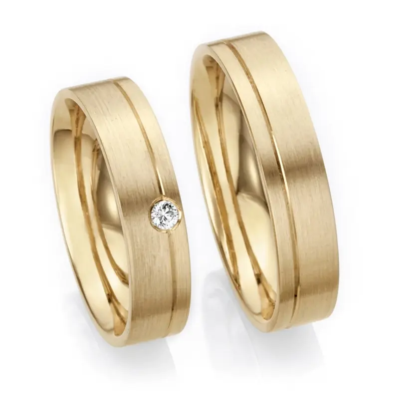 14K basic-design-diamond-wedding-bands - alternate view 2